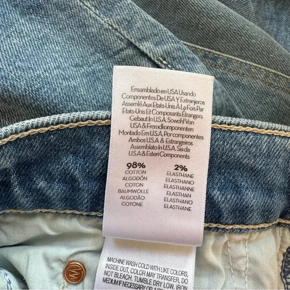 New MOTHER Superior The Weekender Slice Flare Jeans Medium Blue 33 - Picture 12 of 17